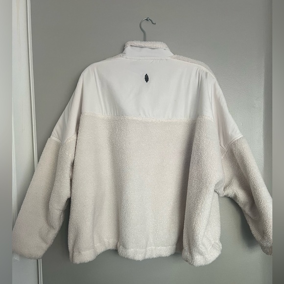 Free People FP Movement Tournament Fleece Full-Zip Ivory Jacket Size S - Picture 6 of 9